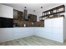 Модульная кухня Бронкс 1,8 м (Кварц) в Асино - asino.katalogmebeli.com | фото 5