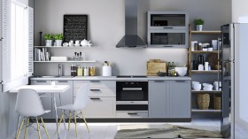Модульная кухня Глетчер 3 м (Гейнсборо силк/белый) в Асино - asino.katalogmebeli.com | фото 5