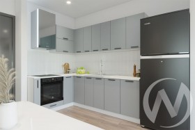 Кухня Валерия-М 1,6м (Альбион софт/белый) в Асино - asino.katalogmebeli.com | фото