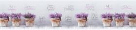 Кухонный фартук КМ 298 Цветы Лаванда Надписи Бетон в Асино - asino.katalogmebeli.com | фото