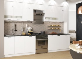Кухонный гарнитур Дуся 1600 мм верх Белый бриллиант/низ Цемент в Асино - asino.katalogmebeli.com | фото 5