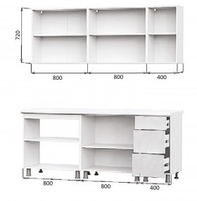 Кухонный гарнитур Модерн New 2 м (Белый глянец Бруно) в Асино - asino.katalogmebeli.com | фото 5