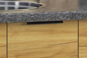 Кухонный гарнитур Стоун 1.6 (белый/камень темно-серый/акация светлая) в Асино - asino.katalogmebeli.com | фото 4