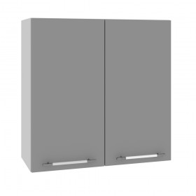 Квадро П 700 шкаф верхний (Белый софт/корпус Серый) в Асино - asino.katalogmebeli.com | фото