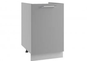 Квадро СМ 500 шкаф нижний мойка (Белый софт/корпус Серый) в Асино - asino.katalogmebeli.com | фото