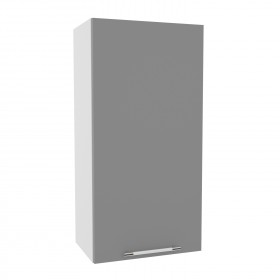 Квадро ВП 450 шкаф верхний высокий (Белый софт/корпус Серый) в Асино - asino.katalogmebeli.com | фото