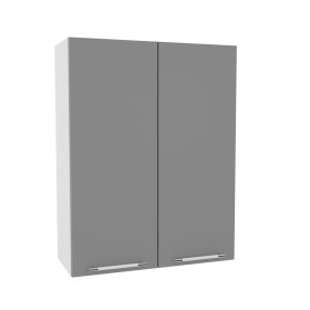 Квадро ВП 700 шкаф верхний высокий (Белый софт/корпус Серый) в Асино - asino.katalogmebeli.com | фото