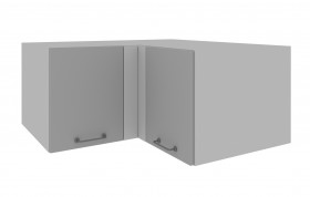 Лофт ГВПГУ 1000 шкаф верхний горизонтальный угловой высокий (Штукатурка белая/корпус Серый) в Асино - asino.katalogmebeli.com | фото