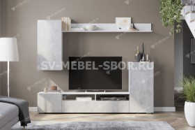 Мебель для гостиной МГС 4 (Белый/Цемент светлый) в Асино - asino.katalogmebeli.com | фото 1