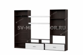 Мебель для гостиной МГС 7 Исполнение 1 Дуб Венге/Белый глянец в Асино - asino.katalogmebeli.com | фото