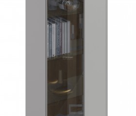 Милан СБ-3256 Шкаф-витрина Серый/МДФ Светло серый в Асино - asino.katalogmebeli.com | фото 4