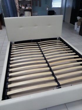 Кровать интерьерная 1,4м 71-1 Милос Атлант (Белый) в Асино - asino.katalogmebeli.com | фото
