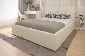 Кровать интерьерная 1,4м 71-1 Милос Атлант (Белый) в Асино - asino.katalogmebeli.com | фото 2