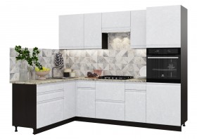 Модульная кухня Бруклин 2.8 м (Бетон белый/Венге) в Асино - asino.katalogmebeli.com | фото 12