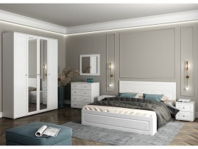 Модульная спальня Барселона (Белый/Белый глянец) в Асино - asino.katalogmebeli.com | фото