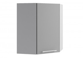 Монца ВПУ 600 Шкаф верхний угловой высокий (Белый софт/корпус Серый) в Асино - asino.katalogmebeli.com | фото