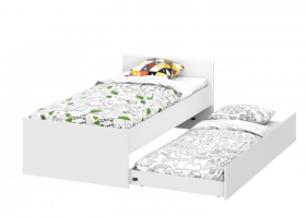 МС "Токио" Кровать выкатная Белый текстурный в Асино - asino.katalogmebeli.com | фото