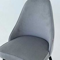 Набор стульев Милан 2 шт (серый велюр/белый) в Асино - asino.katalogmebeli.com | фото 2