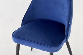 Набор стульев Милан 2 шт (синий велюр/белый) в Асино - asino.katalogmebeli.com | фото 5