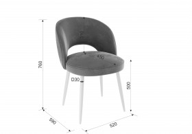 Набор стульев Моли 2 шт (пломбир велюр/белый) в Асино - asino.katalogmebeli.com | фото 2