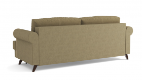 Оливер / диван - кровать 3-х местн. (еврокнижка) (велюр велутто коричневый 23 в Асино - asino.katalogmebeli.com | фото 2