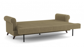Оливер / диван - кровать 3-х местн. (еврокнижка) (велюр велутто коричневый 23 в Асино - asino.katalogmebeli.com | фото 3