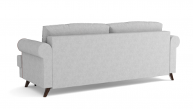 Оливер / диван - кровать 3-х местн. (еврокнижка) (велюр велутто серебряный 52 в Асино - asino.katalogmebeli.com | фото 3