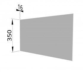 Панель торцевая (для шкафа горизонтального глубокого) ГПГ Ройс (Белый софт) в Асино - asino.katalogmebeli.com | фото