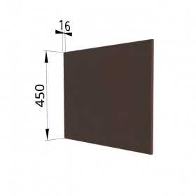 Панель торцевая (для шкафа горизонтального глубокого высокого) ГВПГ Квадро (Шоколад кожа) в Асино - asino.katalogmebeli.com | фото