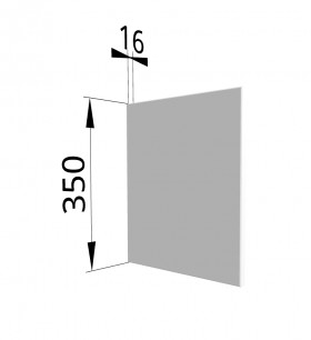 Панель торцевая (для шкафа горизонтального) ПГ Ройс (Белый софт) в Асино - asino.katalogmebeli.com | фото