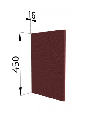 Панель торцевая (для шкафа горизонтального высокого) ВПГ Квадро (Красная кожа) в Асино - asino.katalogmebeli.com | фото
