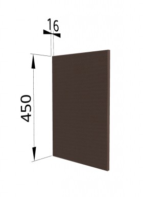 Панель торцевая (для шкафа горизонтального высокого) ВПГ Квадро (Шоколад кожа) в Асино - asino.katalogmebeli.com | фото