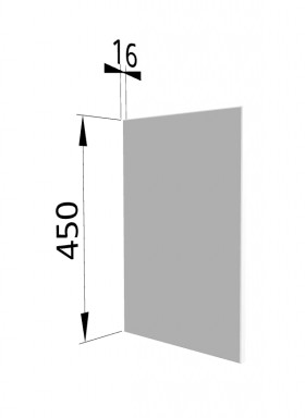 Панель торцевая (для шкафа горизонтального высокого) ВПГ Ройс (Белый софт) в Асино - asino.katalogmebeli.com | фото