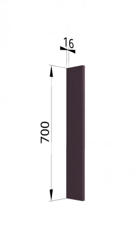 Панель торцевая (для шкафа торцевого верхнего) ПТ 400 Тито, Гарда (Пурпур) в Асино - asino.katalogmebeli.com | фото