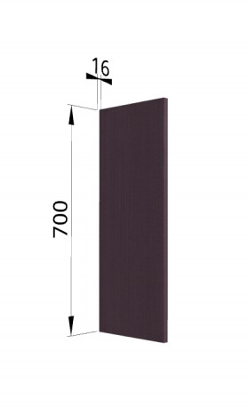 Панель торцевая (для шкафа верхнего) П Тито, Гарда (Пурпур) в Асино - asino.katalogmebeli.com | фото