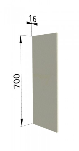 Панель торцевая П Квадро (для шкафа верхнего) Ваниль кожа в Асино - asino.katalogmebeli.com | фото