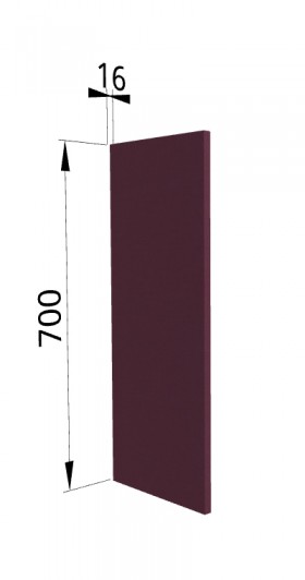 Панель торцевая П Квадро (для шкафа верхнего) Виноград в Асино - asino.katalogmebeli.com | фото