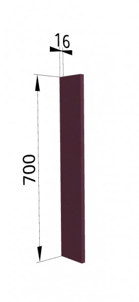 Панель торцевая ПТ 400 Квадро (для шкафа торцевого верхнего) Виноград в Асино - asino.katalogmebeli.com | фото