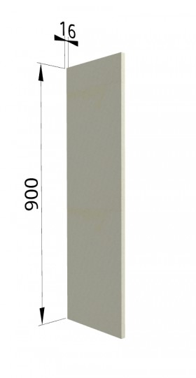 Панель торцевая ВП Квадро (для шкафа верхнего высокого) Ваниль кожа в Асино - asino.katalogmebeli.com | фото