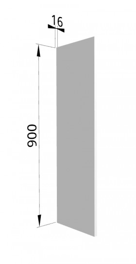Панель торцевая ВП Ройс (для шкафа верхнего высокого) Белый софт в Асино - asino.katalogmebeli.com | фото