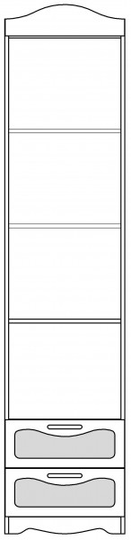 Пенал с ящиками серии Иллюзия 33 Сиреневый в Асино - asino.katalogmebeli.com | фото 3