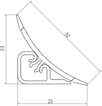 Плинтус LB-23, L=3000мм, черный в Асино - asino.katalogmebeli.com | фото 2