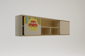 Полка между шкафами 1660 Клаксон (Бежевый/корпус Клен) в Асино - asino.katalogmebeli.com | фото