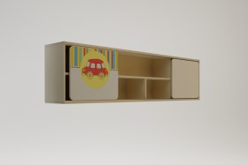 Полка между шкафами 1960 Клаксон (Бежевый/корпус Клен) в Асино - asino.katalogmebeli.com | фото