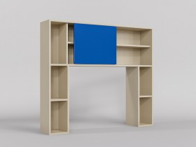 Полка на стол Скай люкс (Синий/корпус Клен) в Асино - asino.katalogmebeli.com | фото