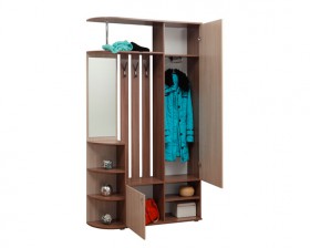 Шкаф комбинированный "Кармен - 7" (венге / вудлайн кремовый / зеркало) Вариант №1 в Асино - asino.katalogmebeli.com | фото 5