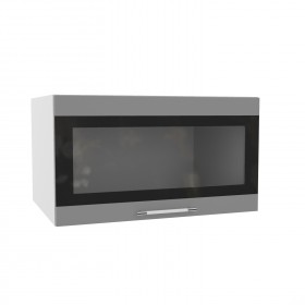 Ройс ГВПГСФ 800 Шкаф верхний горизонтальный (Черника софт/корпус Серый) в Асино - asino.katalogmebeli.com | фото