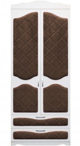 Шкаф 2-х створчатый с ящиками серии Иллюзия 08 Шоколад в Асино - asino.katalogmebeli.com | фото 1