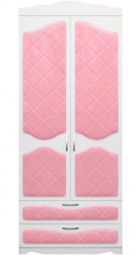 Шкаф 2-х створчатый с ящиками серии Иллюзия 36 Светло-розовый в Асино - asino.katalogmebeli.com | фото 1