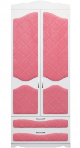 Шкаф 2-х створчатый с ящиками серии Иллюзия 89 Розовый в Асино - asino.katalogmebeli.com | фото